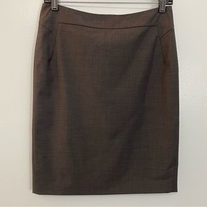 Ann Taylor Gray Stretch Wool Pencil Skirt Size 4P